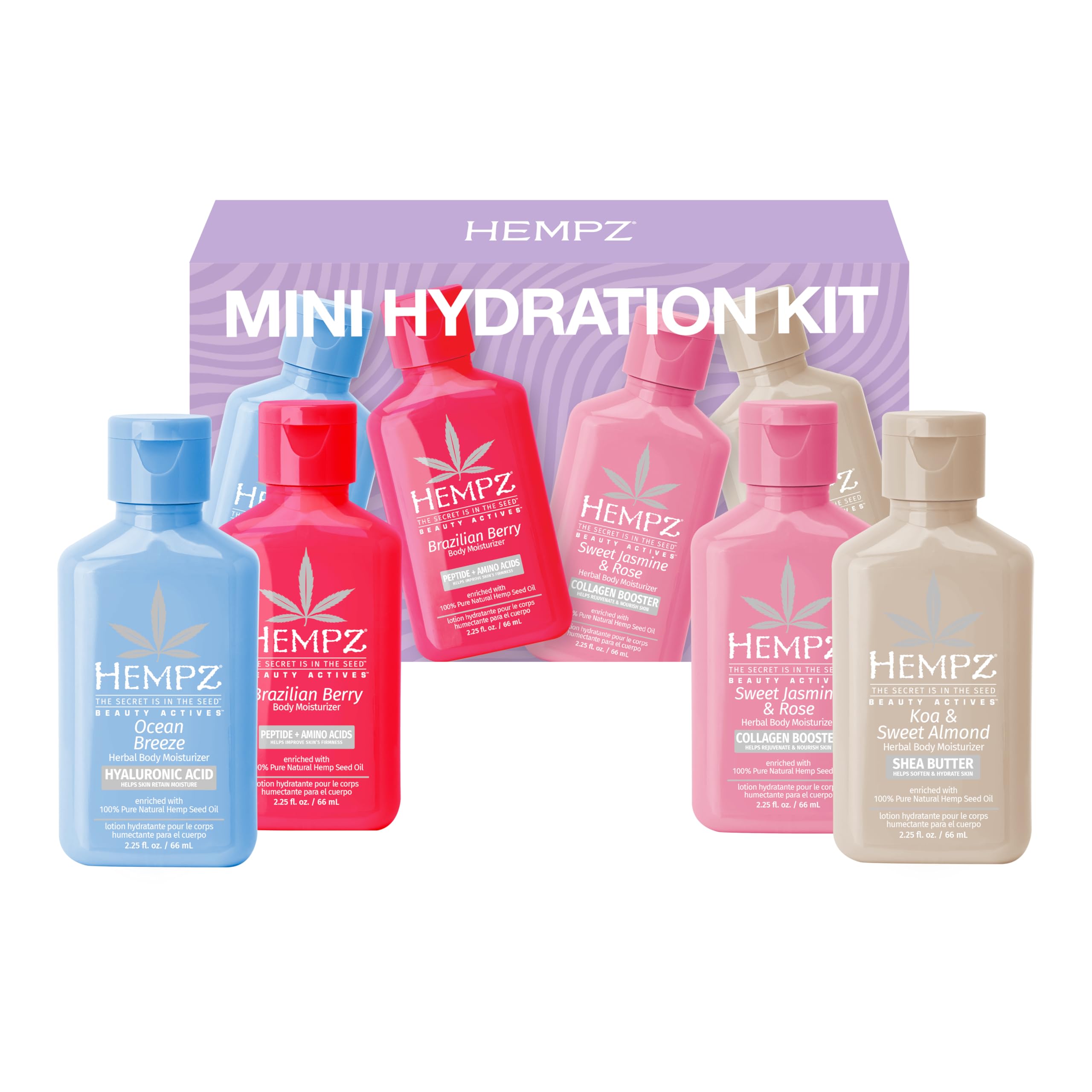 Amazon.com : Hempz Mini Moisturizer Set, Hydrating Lotion Kit for